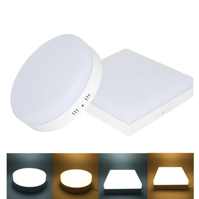 

1pcs Surface Mounted LED Ceiling Down Light 6W 12W 18W 24W Surface LED Panel Light + driver 85-265V + Free Ship
