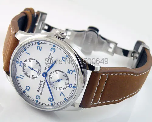 

Parnis 43mm deployment buckle Power Reserve Automatic ST2542 movement mens Watch 1048