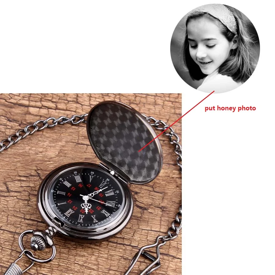 Винтажные кварцевые карманные часы с надписью I LOVE YOU черное ожерелье подвесные