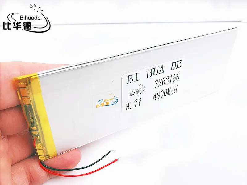 

li-po 1pcs 3263156 3.7V 4800mAh Rechargeable li Polymer Li-ion Battery For 8 inch 9inch Tablet PC Hi8 hi8 pro xv8 DVD DVR