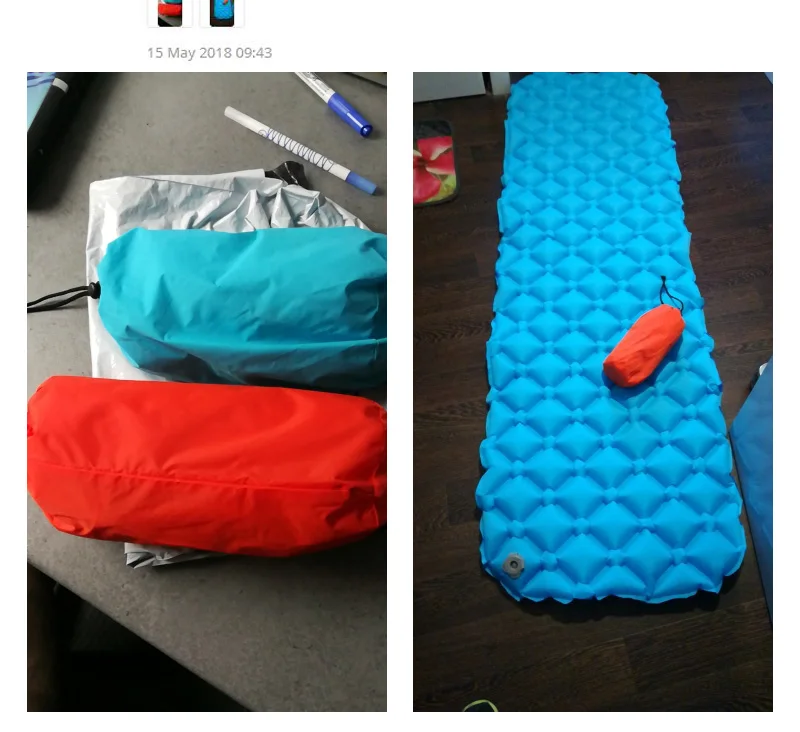 Colchão de ar Inflável para Tenda Almofada de Dormir Almofada de ar à Prova Acampamento ao ar Cama Portátil Ultraleve Dwaterproof Água Livre Mod. 1264092 22 Esporte e Lazer