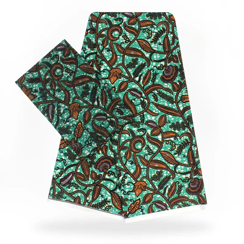 

2 Pcs Set 4 Yards African Ankara Prints Modell Material & 2 Yards Chiffon Ankara Chiffon Fabric YBXM-73