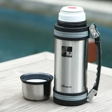 2 l outdoor-reisen topf tragbare große kapazität wärmedämmung topf thermoskanne edelstahl wasserkocher haushalts reisewasserkocher