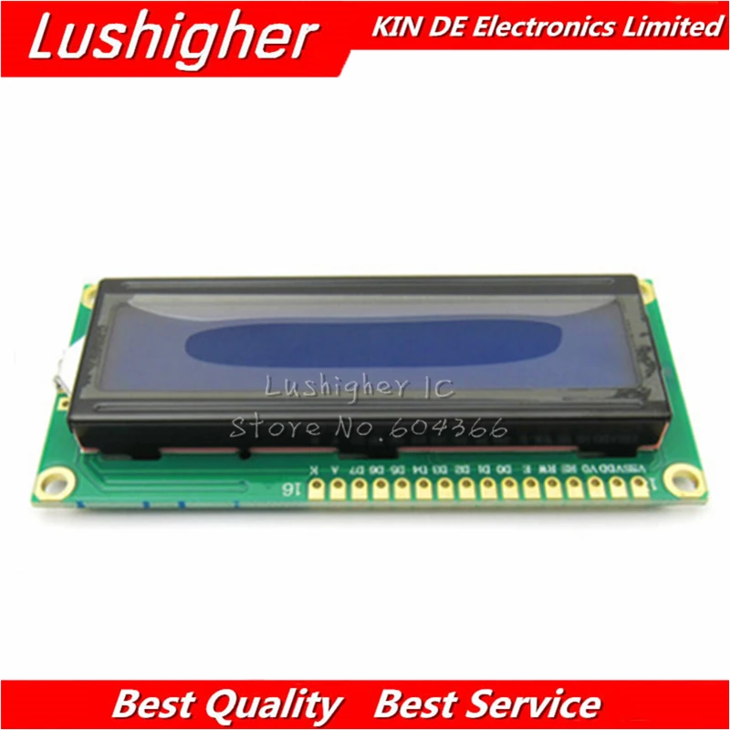 

1pcs 5V LCD 1602 LCD1602 blue screen Character LCD Display Module Blue Blacklight New white code Free shipping