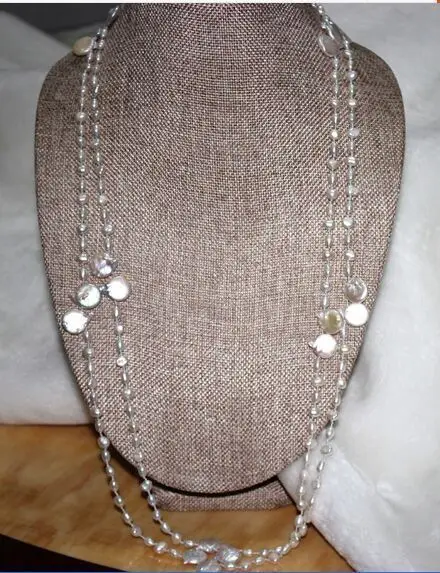 

50"4-16MM NATURAL SOUTH SEA WHITE BAROQUE PEARL NECKLACE