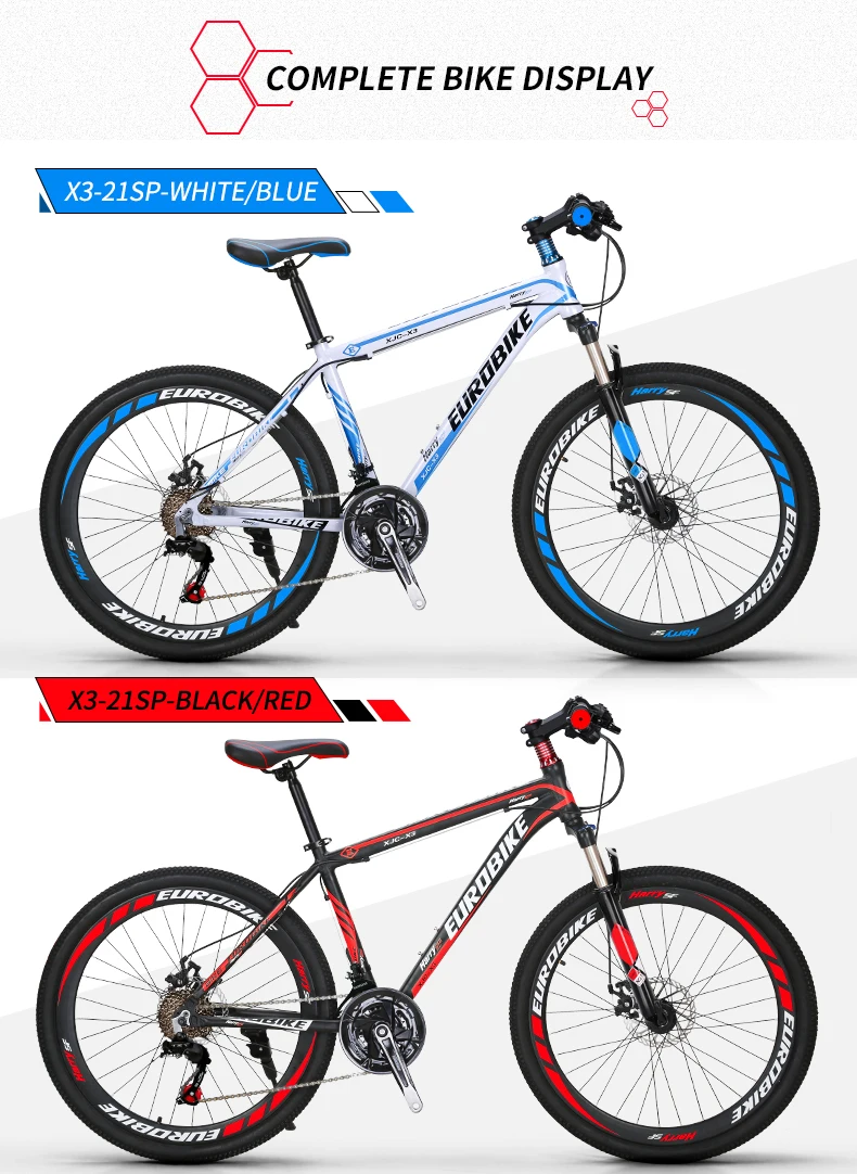 Best EUROBIKE 21 Speed Aluminum Mountain bike Dual Disc Brake Mountain bicycle 4