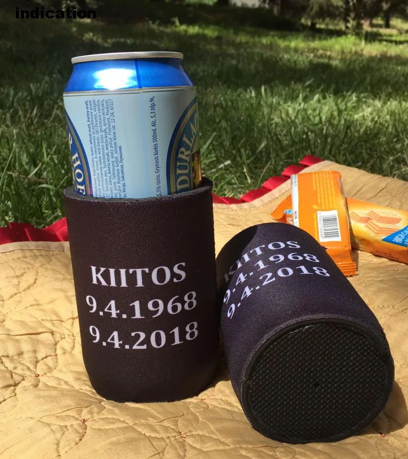 150pcs/lot Custom Stubby Holder Neoprene Beer Bottle Cooler For Bars Thermos Insulated Bag