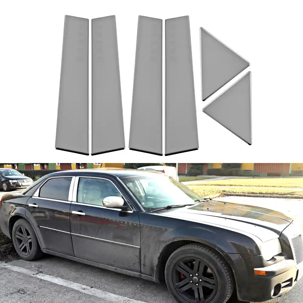 ARMSKY, 6 шт., нержавеющая крышка для окна автомобиля, для 2003-2011 Chrysler 300C - изображение