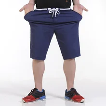 Мужские летние шорты Плюс Размер повседневные льняные шорты хип хоп мужские шнурок длиной до колена Короткие брюки 3xl-10xl