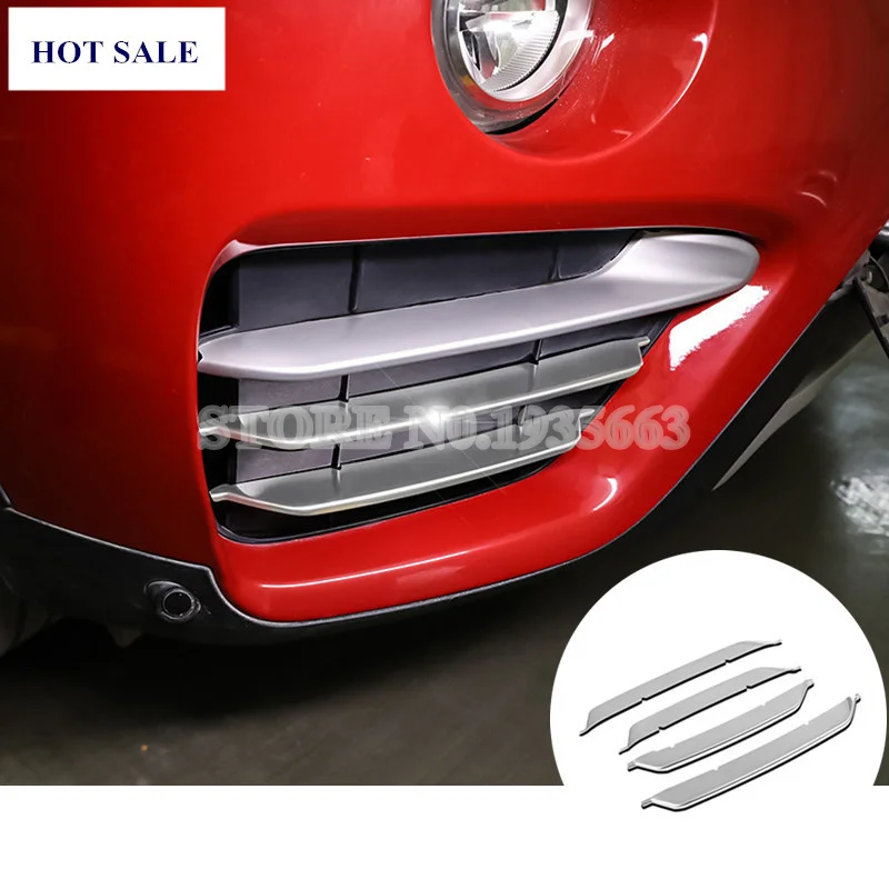 

For BMW X4 F26 Stainless Front Bumper Grille Fog Light Cover Trim 2014-2017 4pcs