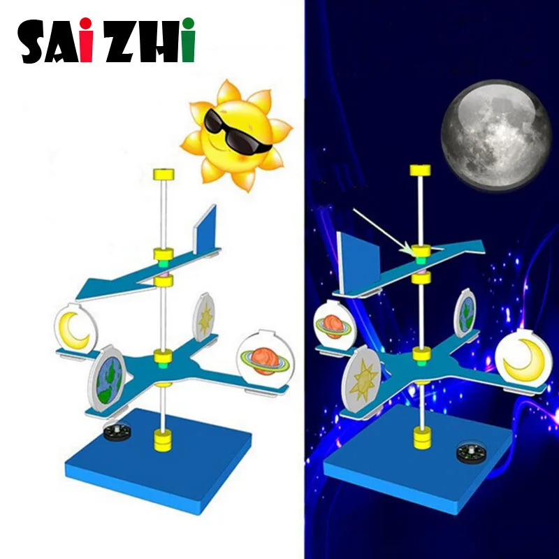

Diy Machine Nventing Wind Vane Developing Intellectual STEM Toy Science Physics Experiment Kit Kids Model Toy educational