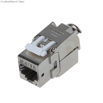 

1Pc RJ45 Keystone Cat6 Cat6A Shielded FTP Zinc Alloy Module Keystone Jack Network Connector Adapter