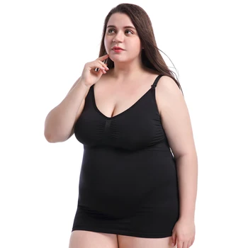 

Black nursing top breastfeeding cami tank maternity tops breast feeding t-shirt pregnancy clothes solid plus size sleeveless tee