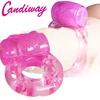 2pcs finger Ring Vibrator high elastic Silicon penis Vibrating clit massager Cockring,toy Sex Toys,Adult Products for men 1