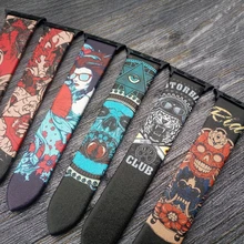 Кожаный ремешок с принтом в стиле хип-хоп для Apple Watch 38 мм 40 мм модный мужской ремешок для Apple Watch 40 мм 44 мм серия 5 4 3 2 1