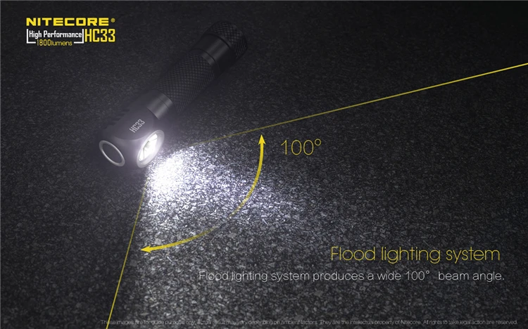 NiteCore HC33 Cree XHP35 HD 1800lm 18650 Фары Магнитная задача свет 18650 Батарея для наружной Отдых путешествия охота