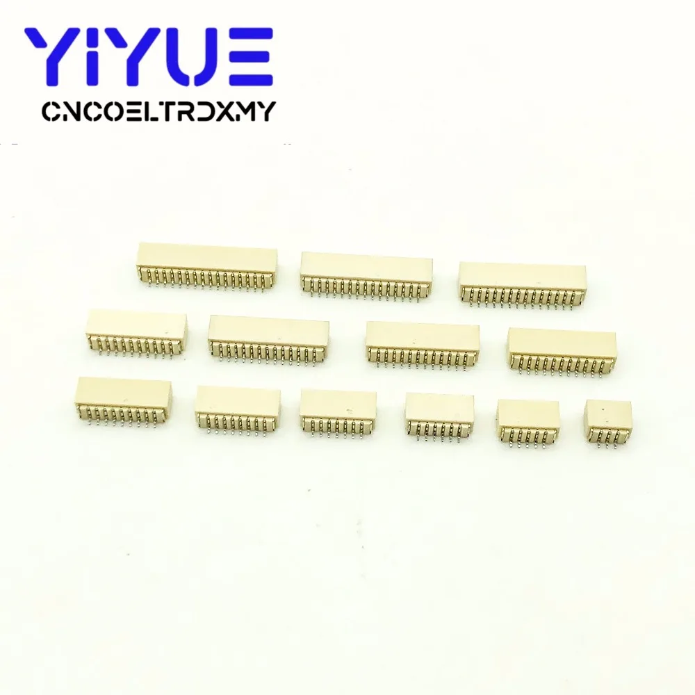 50Pcslot SH 1.0 mm Spacing Connector 2P3P4P5P6P7P8P9P10P11P12P Horizontal SMD Connector 1.0mm pitch patch plug