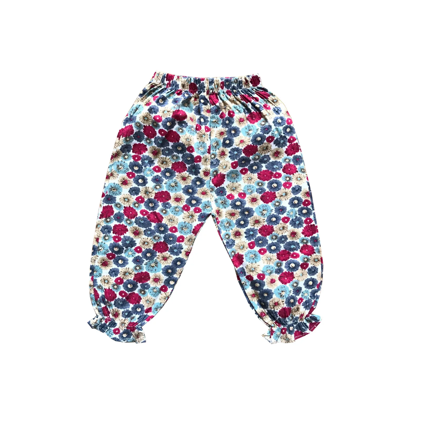 Girls Pants 2018 New Spring Summer Children Casual Pant Girls Floral Bloomers Fashion Flowers