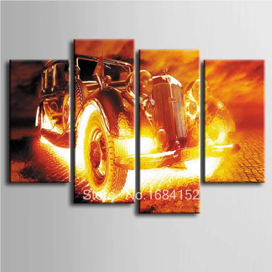 

4 pcs/set,5D Diamond Painting car pattern Full square Drill Pasted Cross-Stitch kits Abstract Mosaic Pictures Home Decorative