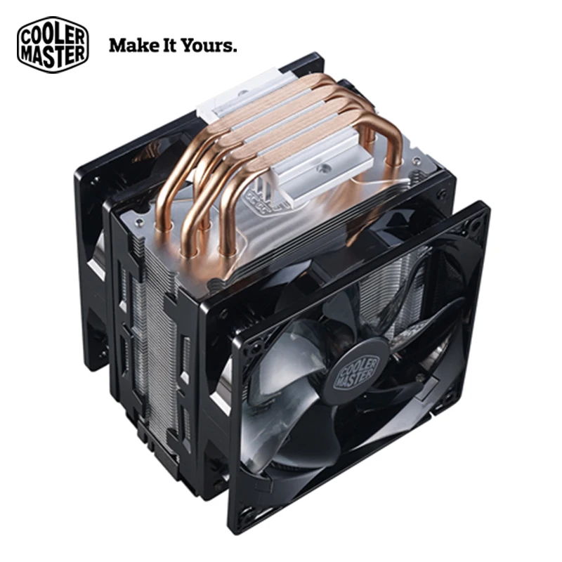 Кулер Cooler Master T400 Pro компьютер кулер для процессора двойной 120 мм вентиляторы LGA 2011 1150 1151 AMD AM4 тихий Настольный ПК охлаждения процессора вентилятор радиатора