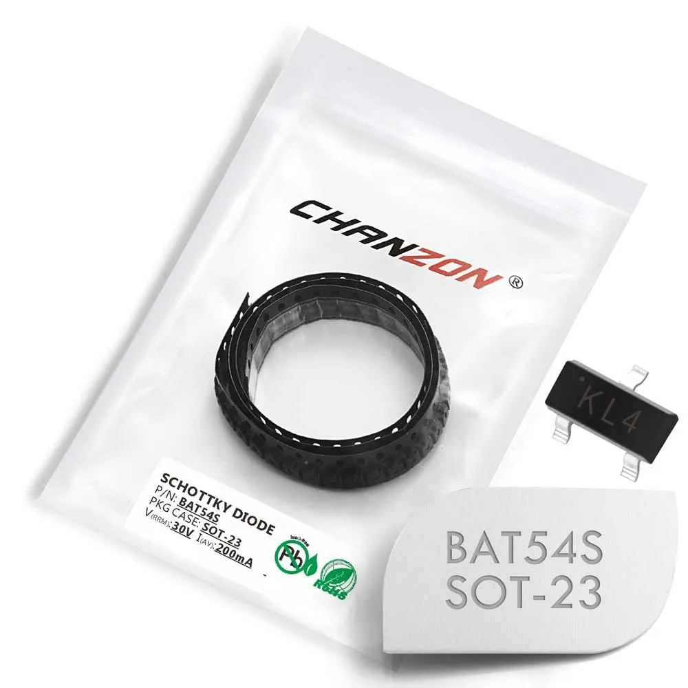 (100 шт.) выпрямительные диоды BAT54S SMD Schottky 200 мА 30 в SOT 23 (SOT 3) 0 2 а (маркировка KL4) BAT