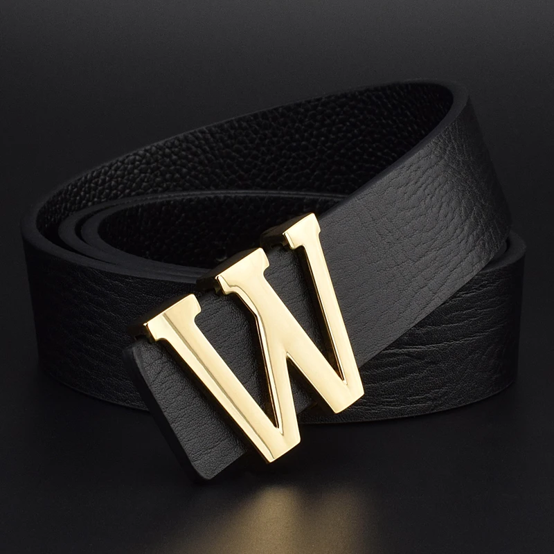 High Quality K Letter Smooth Buckle Men Designer Belts Luxury