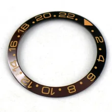 Парнис 38 мм черный и кофейный GMT ободок вставкой 40 мм чехол Механические Мужские наручные часы C03