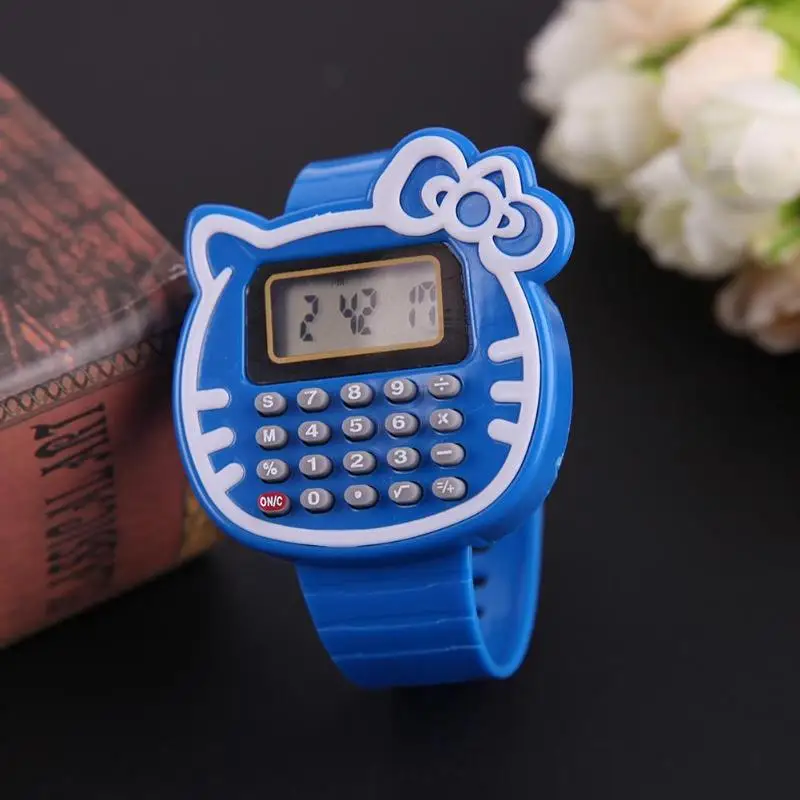 Детские цифровые часы для мальчиков и девочек, силиконовые часы с датой, можно использовать в качестве калькулятора, удобные для ребенка, наручные часы для экзамена, подарочные часы