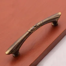Изысканный дизайн античный кабинет ящика шкаф шкафы отделы ручки твердой латуни ( c. : 96 мм L : 130 мм )