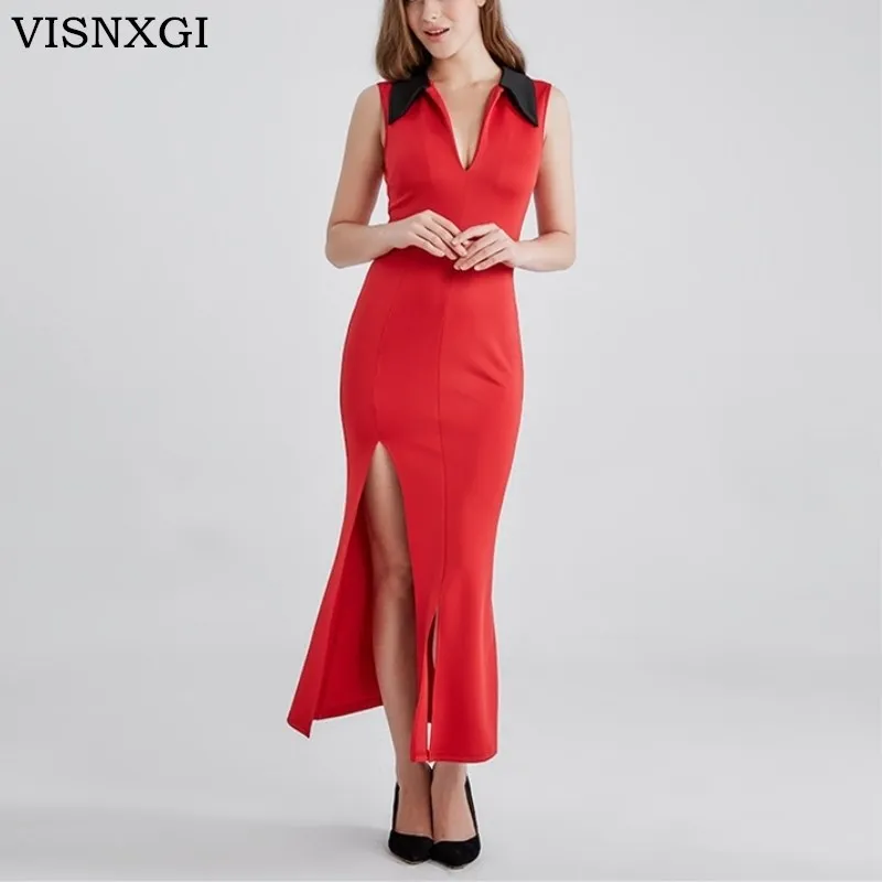 VISNXGI Women Long Party Dress 2018y Summer Style 