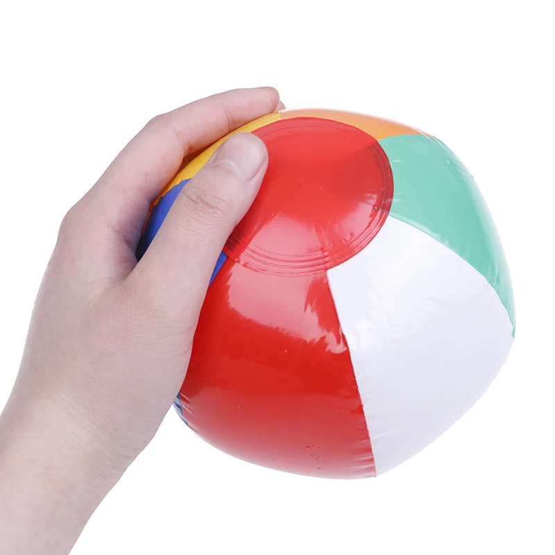 

15CM Rainbow-Color Inflatable Beach Ball PVC Water Balloons Rainbow-Color Balls Summer Outdoor Beach Swimming Toys New Arrival