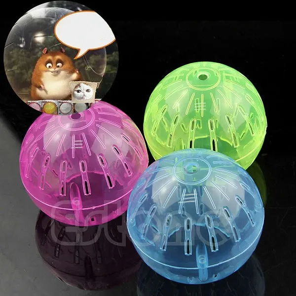

2019 1PC Hamster Ball Pet Rodent Mice Jogging Gerbil Rat Toy Plastic Exercise running Ball Lovely For Small dog Toy color random