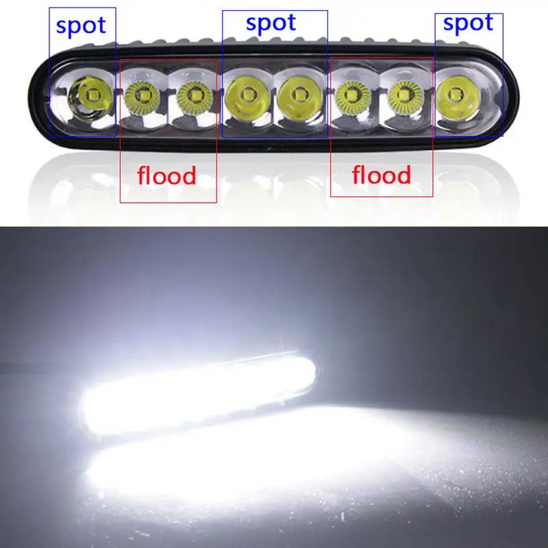 

40W LED Work Light Bar Combo 7'' DRL Offroad Car Auto 4X4 Motorcycle Automobiles Driving Working Headlight Lamp Off Road Running