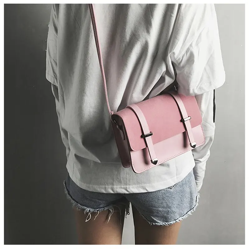 2019 أكياس للنساء امرأة حقيبة ساع صغيرة crossbody حقائب للنساء أزياء لطيف البسيطة سلسلة حقيبة كتف أسود/الوردي V15