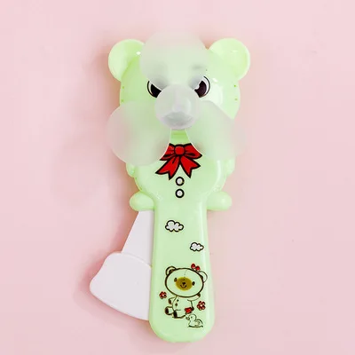 Летний свежий креативный Мини Удобный вентилятор милый медведь ручной вентилятор детский игровой домик игрушки - Цвет: C