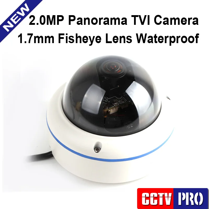 2MP Panoramic CCTV 1080P TVI Camera Full View 180/360 Degree 1.7mm Fisheye Lens Weatherproof IP66 Surveillance Cameras