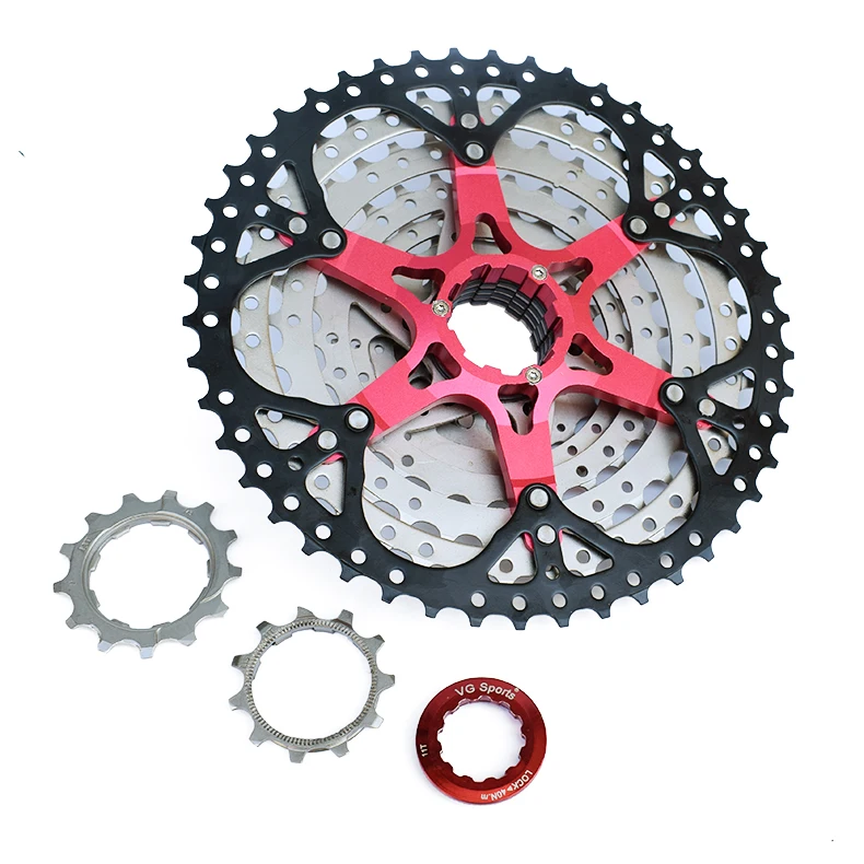 VG sports 11-46 T 9 speed MTB Кассетная велосипедная обгонная муфта Звездочка cdg 36 T 9 S набор звездочек со встроенной трещоткой для горного велосипеда ультралегкий 410g серебристый