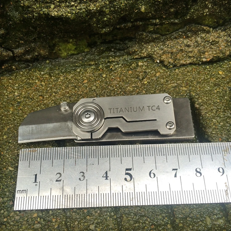 Sentinel Mini EDC Small Straight Knife Titanium Seamless Seamless Welding CNC Double Channel Whistle Knife Sentinel Mini EDC Small Straight Knife Titanium Seamless Seamless Welding CNC Double Channel Whistle Knife