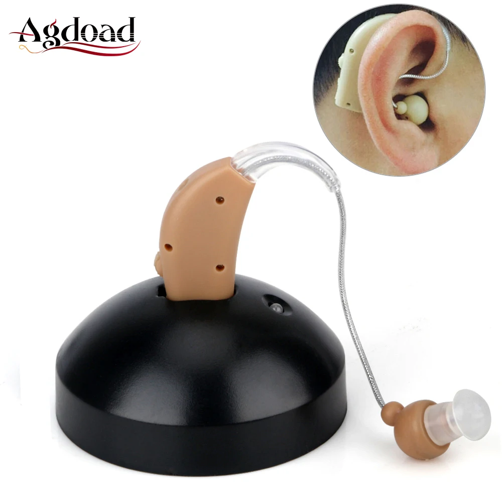 Mini Ear Hearing Aid Rechargeable Deaf Hearing Amplifiers for Elderly Loss of Sound Hearing Aids Earphone Adjustable Volume