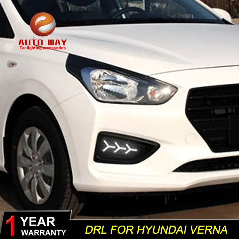 Автомобильные Внешние фары DRL для Hyundai Accent Solaris Verna 2010 2013 дневные ходовые огни