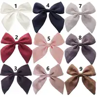 20 pcs/lot, 4.5 inch Sailor Bow Hair Clips , Women Girls Fabric Hair Bow Barrettes Tied Bow Alligator Clips