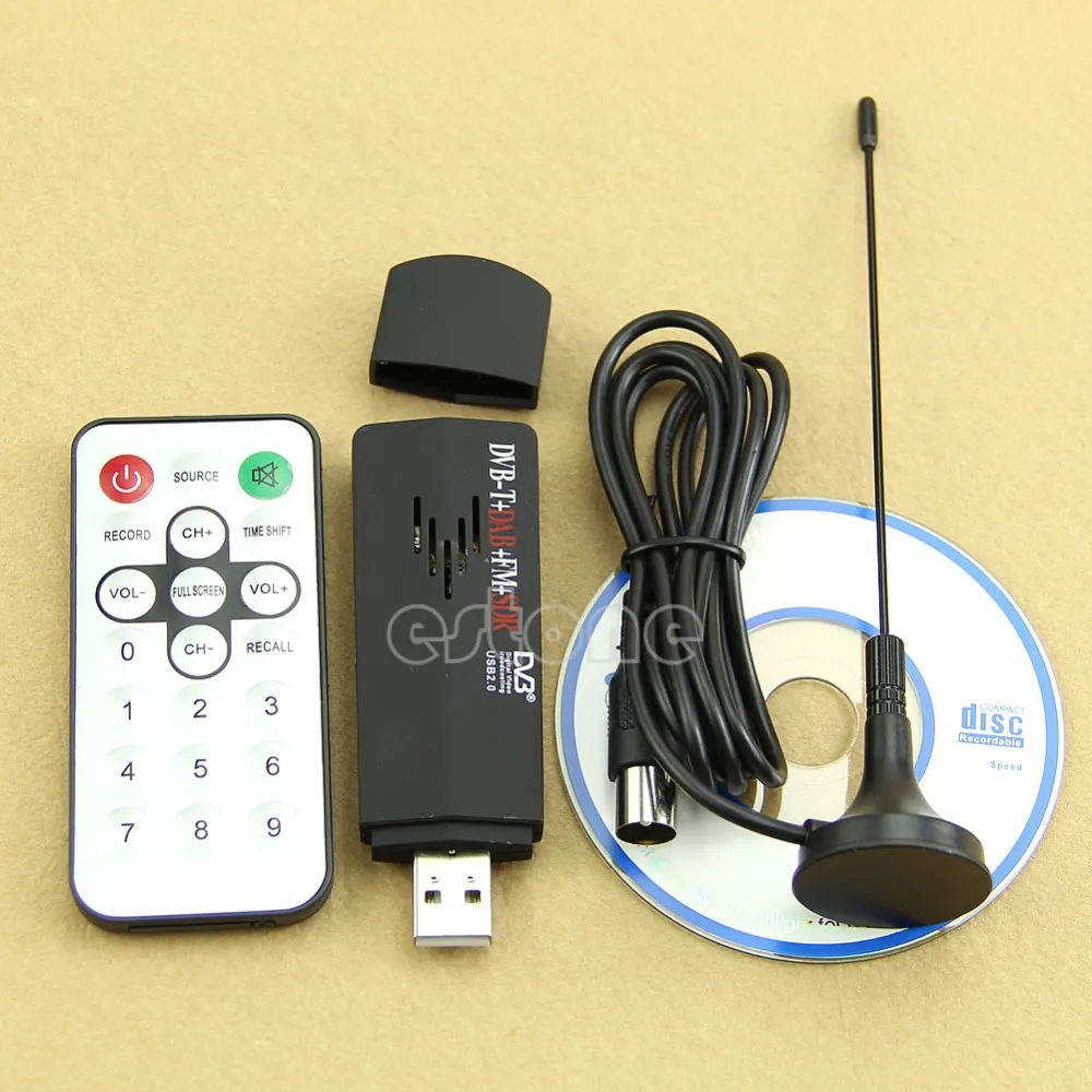 ROHS Цифровой USB tv Stick FM+ DAB DVB-T RTL2832U+ R820T Поддержка SDR тюнер приемник