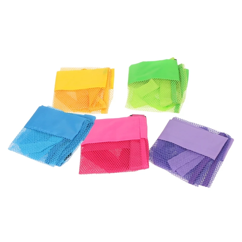 النايلون طوي الشاطئ شبكة حقيبة أطفال ألعاب أطفال تخزين أكياس قذيفة جمع المحمولة