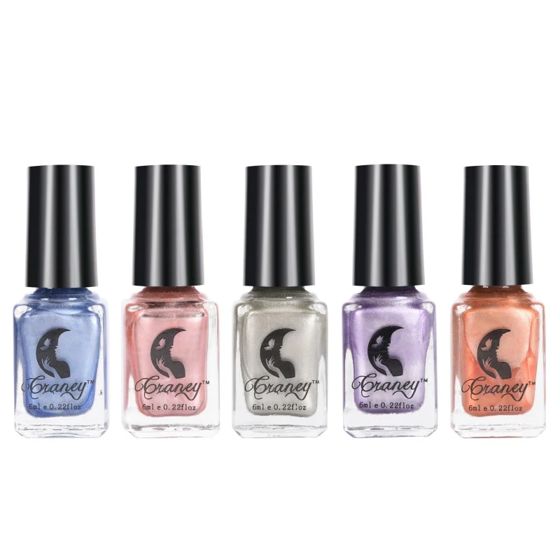 

5 Colors The Newest 6ml Metal Mirror Nail Polish Paint Gel Lasting Non-fading Shiny Non-toxic Environmental Gel Varnish