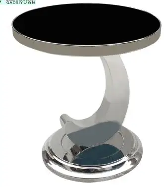 Stainless steel round Angle of a few. The sitting room mobile toughened glass. A few ark of the head of a bed
