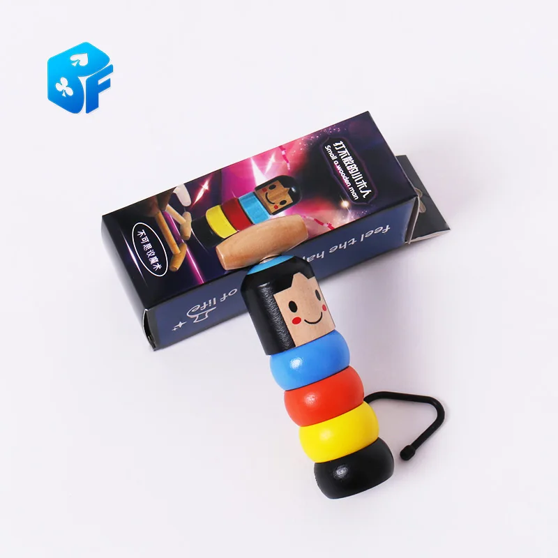 

Immortal little person a wooden man magic tricks magic props