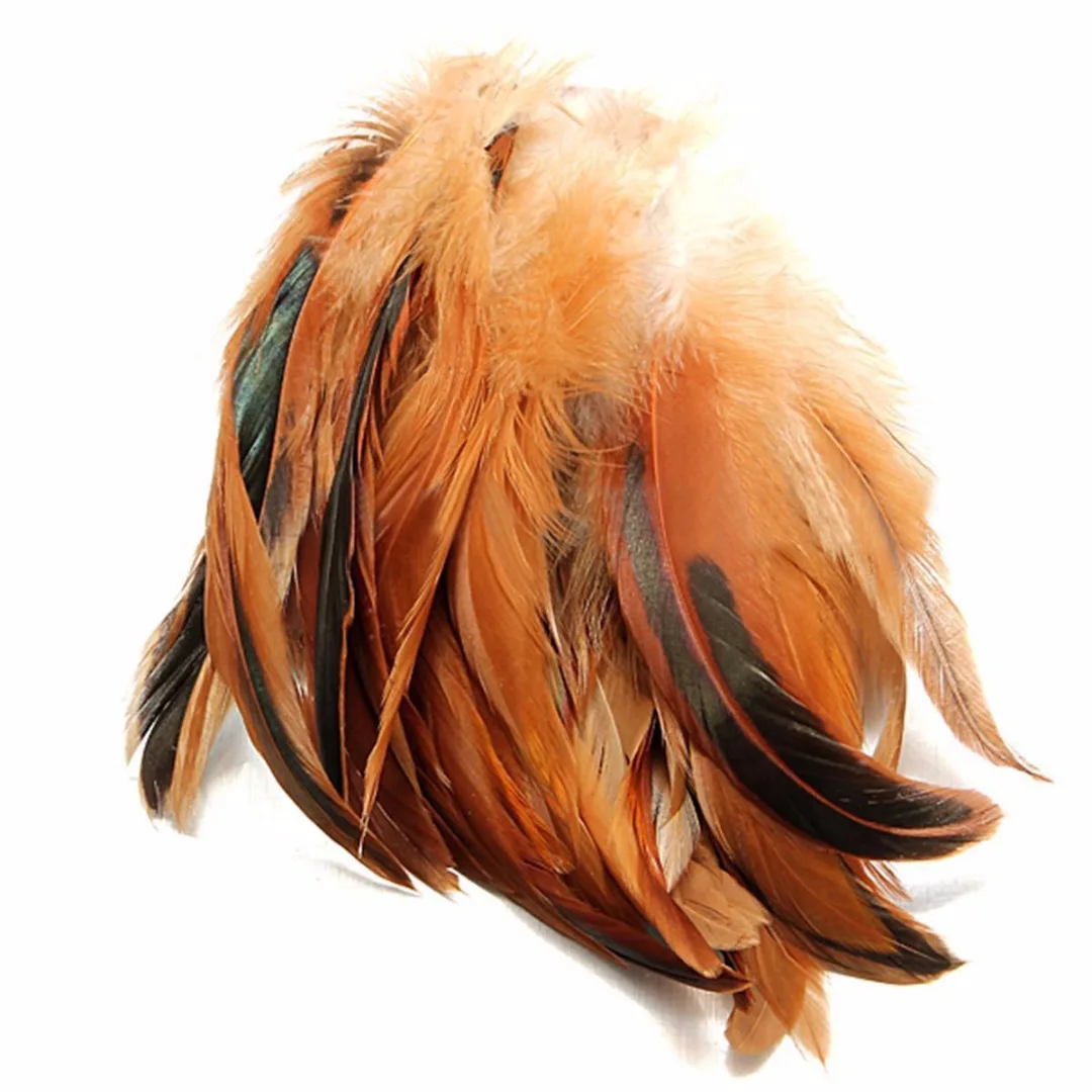 DIY Sale 100pcs / lot cheap pheasant feather, 5-8inch13-20cm, natural color rooster feathers DIY chicken feather jewelry plume