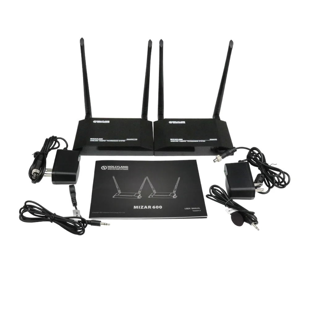 HOLLYLAND MIZAR 600 беспроводной HDMI удлинитель Поддержка 200 м расстояние 1080P расширитель