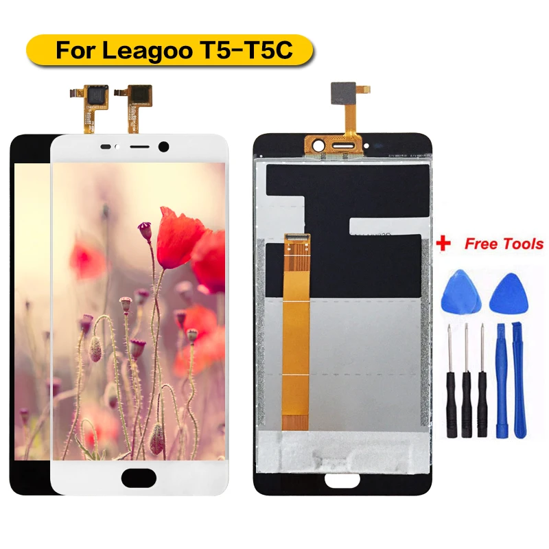 

For Leagoo T5 T5C LCD Display and Touch Screen Assembly Screen For Leagoo T5 T5C 100% Tested with Free Tools