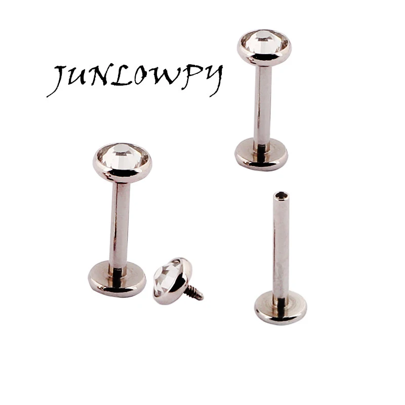 Buy 16G Clear Flat Internally Threaded Top Gem Labret